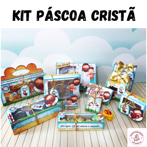 KIT PÁSCOA CRISTÃ PAINEL+LEMBRANCINHAS