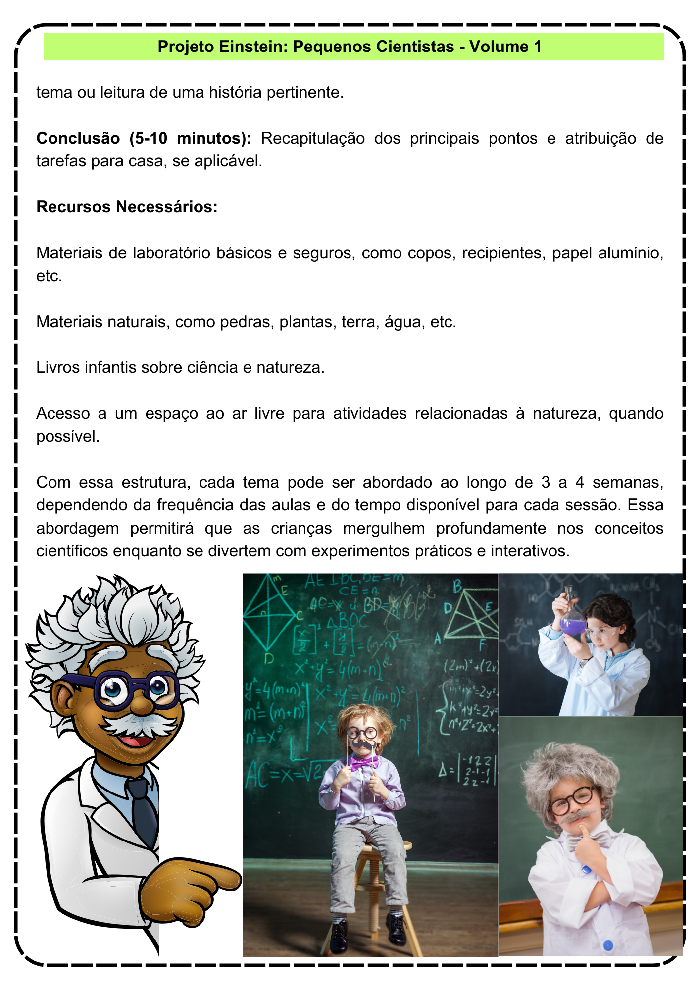 Projeto Einstein Pequenos Cientistas Volume 01