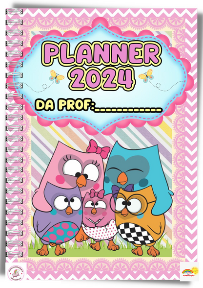 Planner Bubu e as Corujinhas 2024+Sondagem Diagnóstica 🍎📚