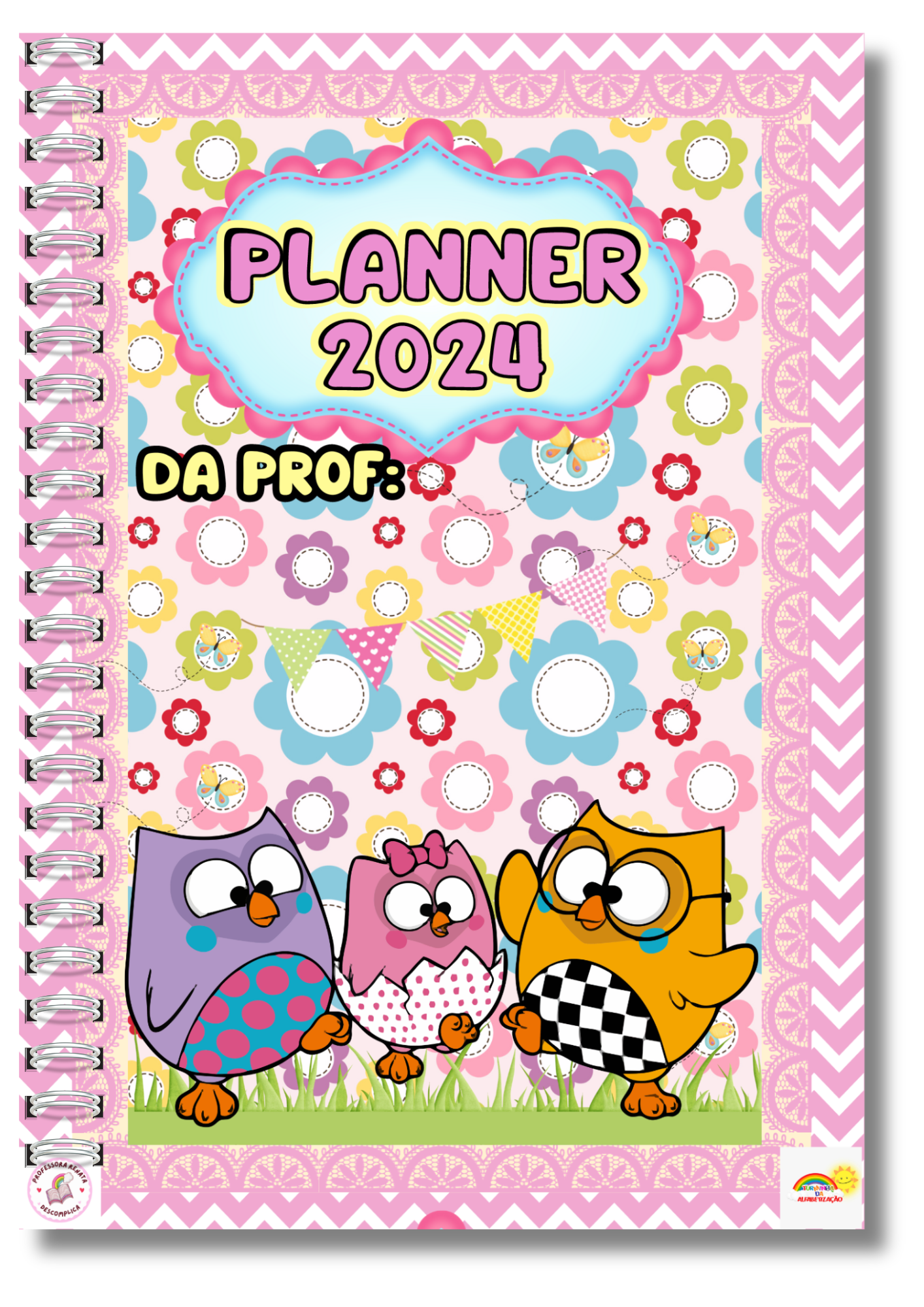 Planner Bubu e as Corujinhas 2024+Sondagem Diagnóstica 🍎📚