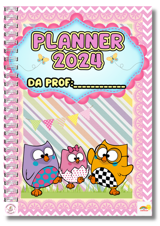 Planner Bubu e as Corujinhas 2024+Sondagem Diagnóstica 🍎📚