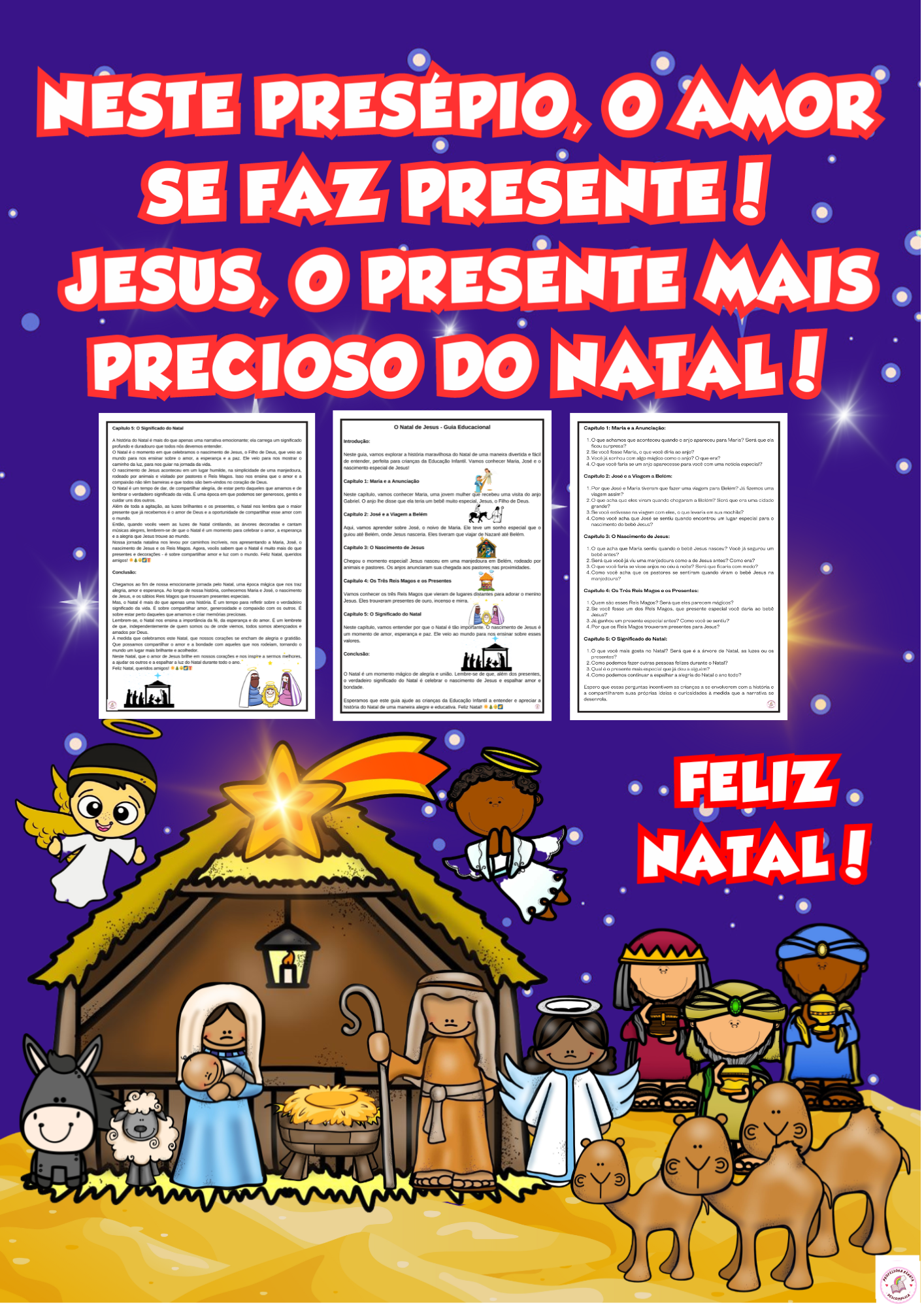 Painel Interativo Presépio de Natal + Guia Educacional