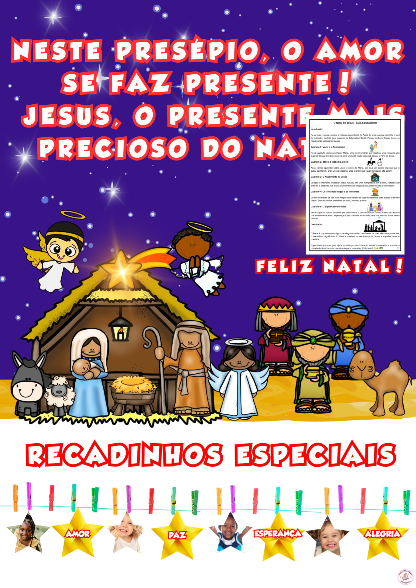 Painel Interativo Presépio de Natal + Guia Educacional