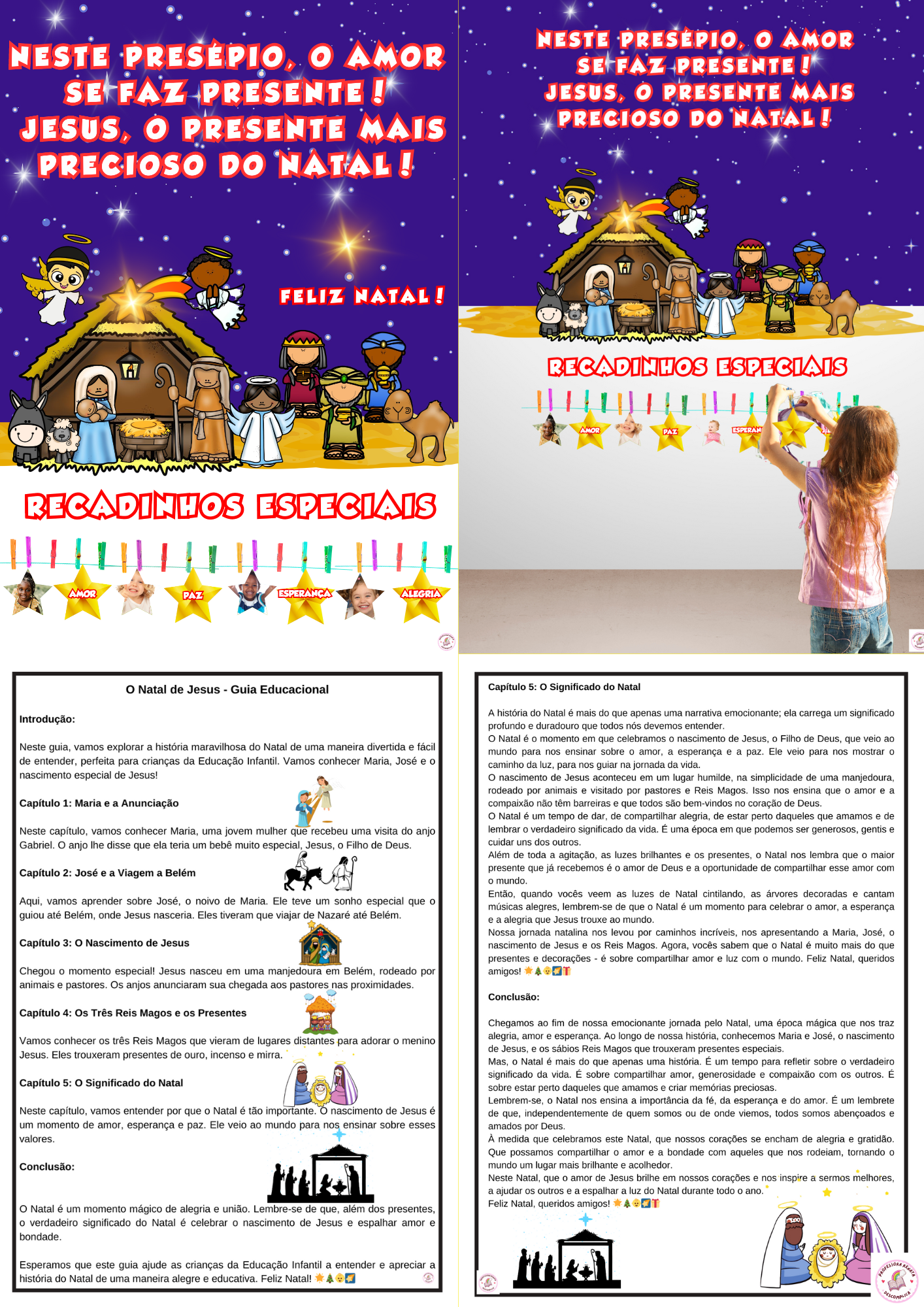 Painel Interativo Presépio de Natal + Guia Educacional