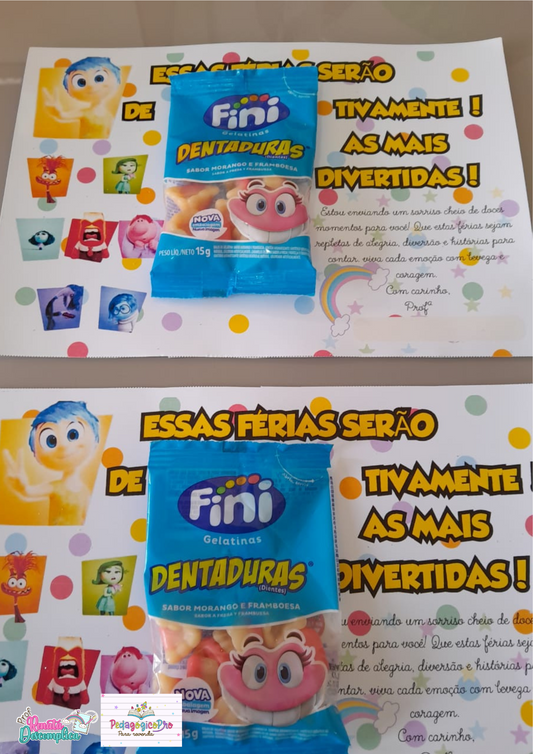 Cartão de Férias Divertidamente com Fini Dentinho