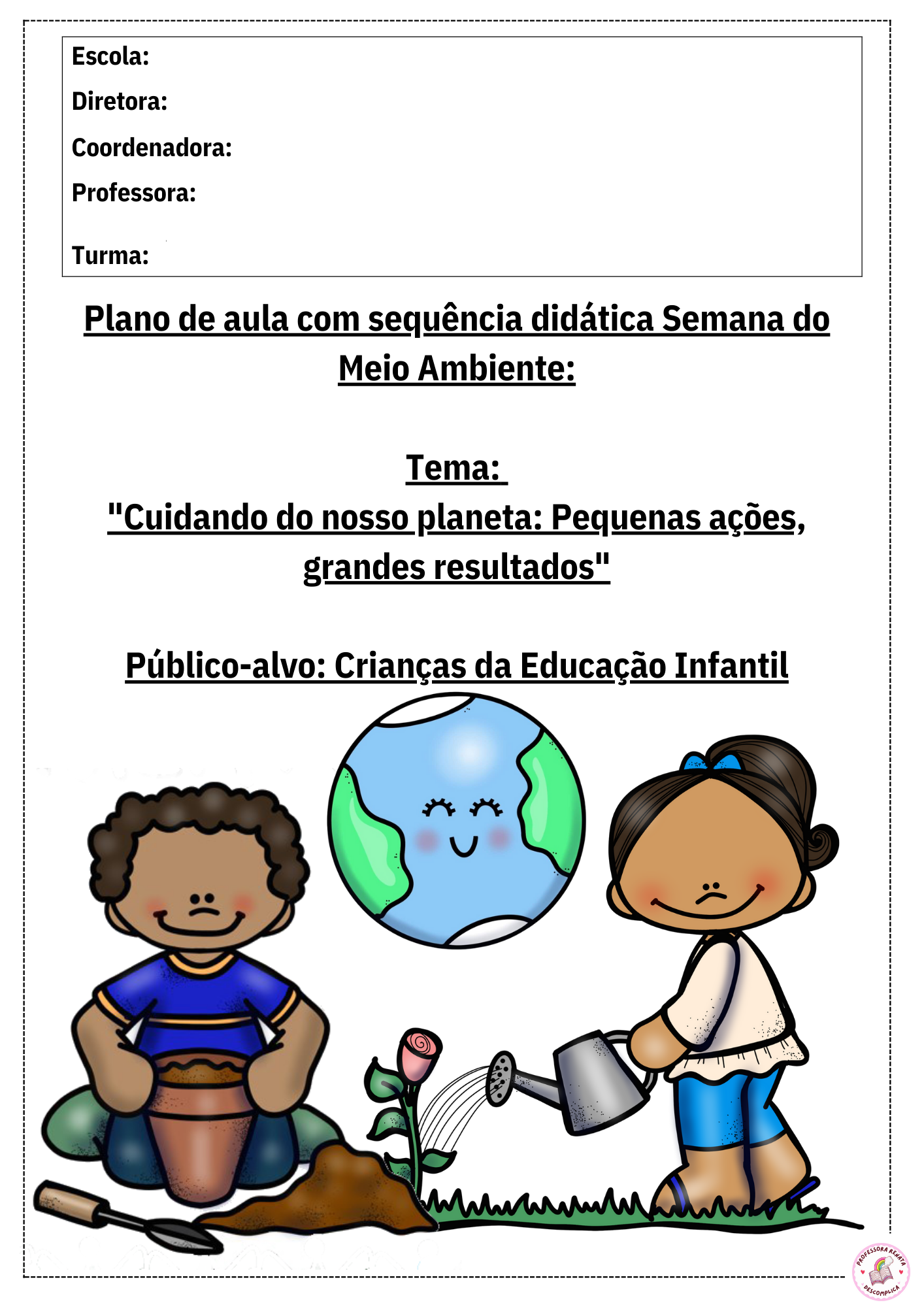 Plano de aula com sequência didática- MEIO AMBIENTE