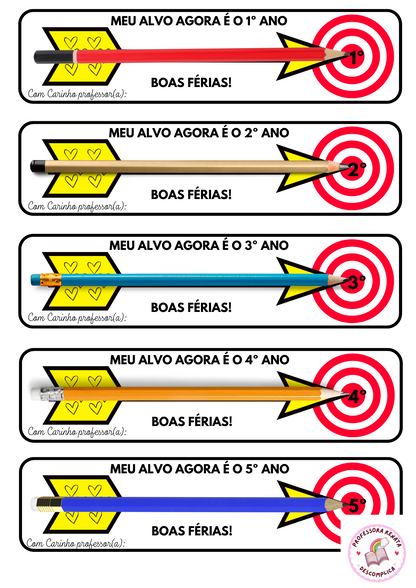 Lembrancinha Porta lápis Meu alvo agora é🎯