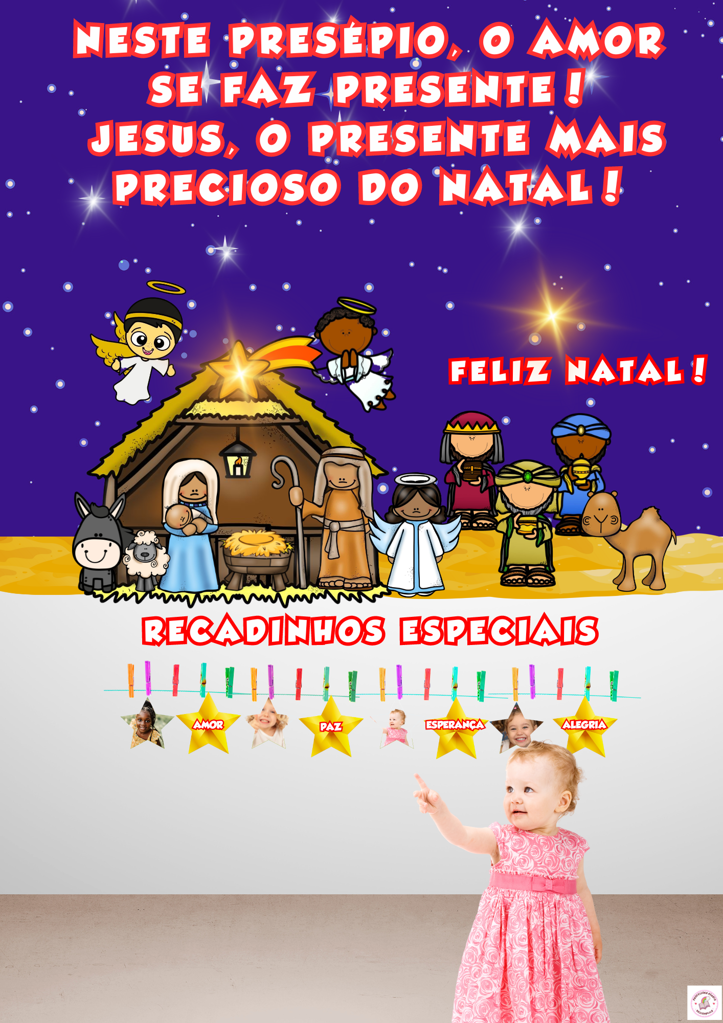 Painel Interativo Presépio de Natal + Guia Educacional