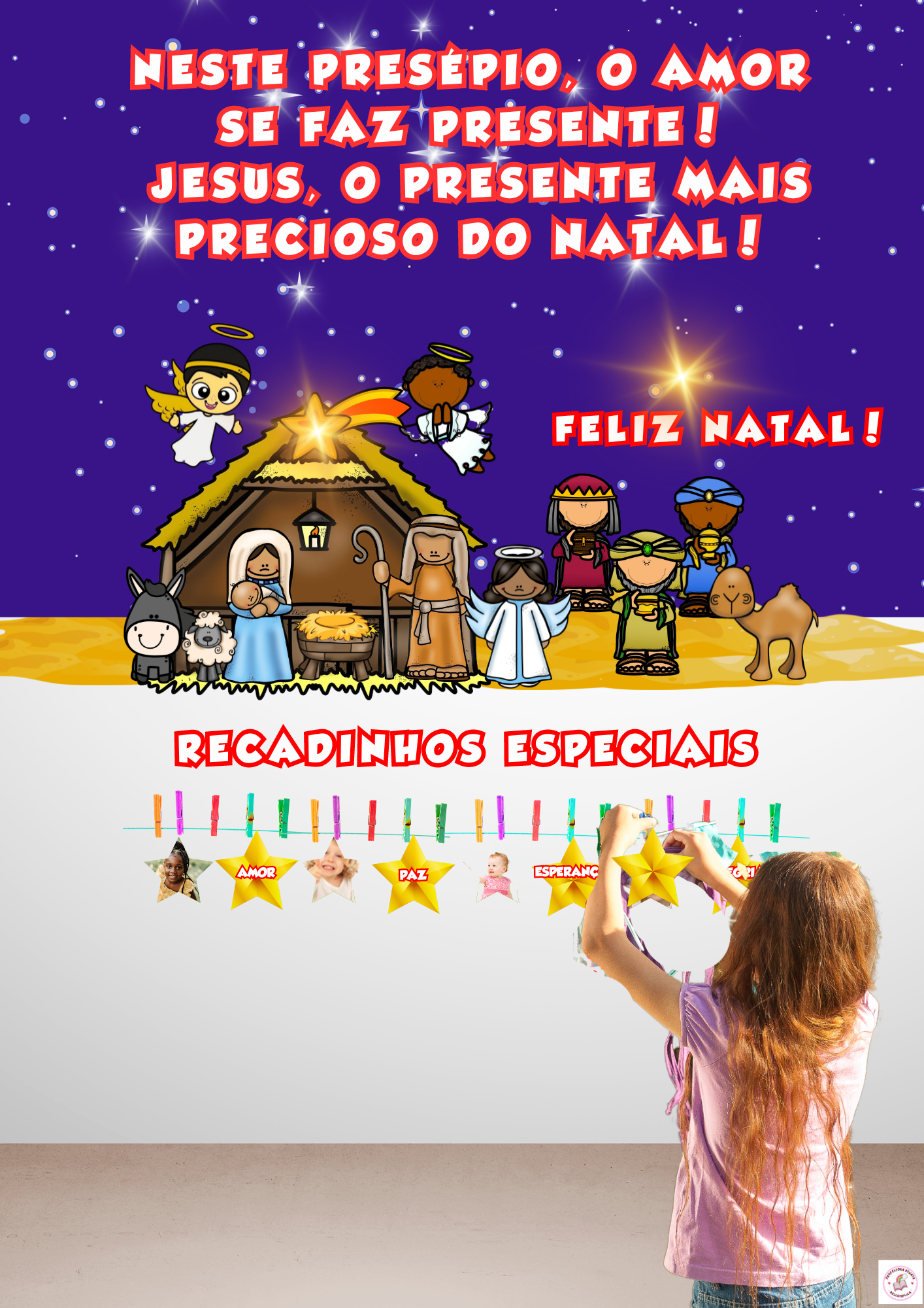 Painel Interativo Presépio de Natal + Guia Educacional