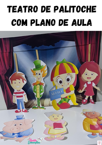 Plano de aula com sequência didática dia do livro TEATRO COM PALITOCHE