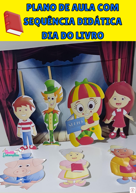 Plano de aula com sequência didática dia do livro TEATRO COM PALITOCHE