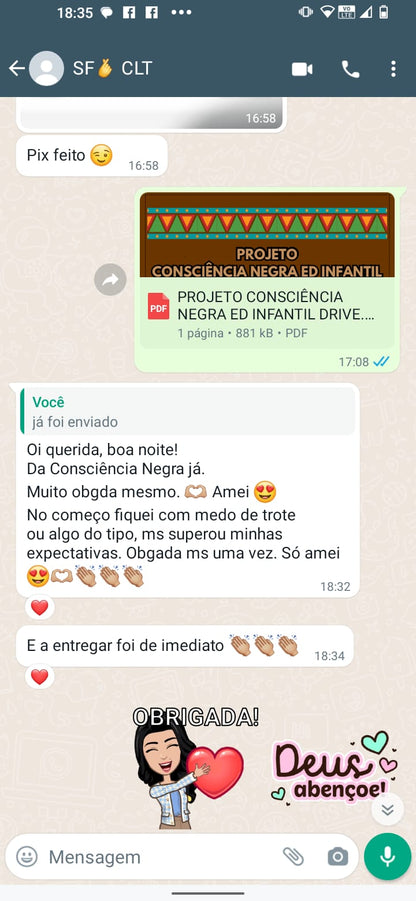 Projeto: Consciência Negra Educação Infantil