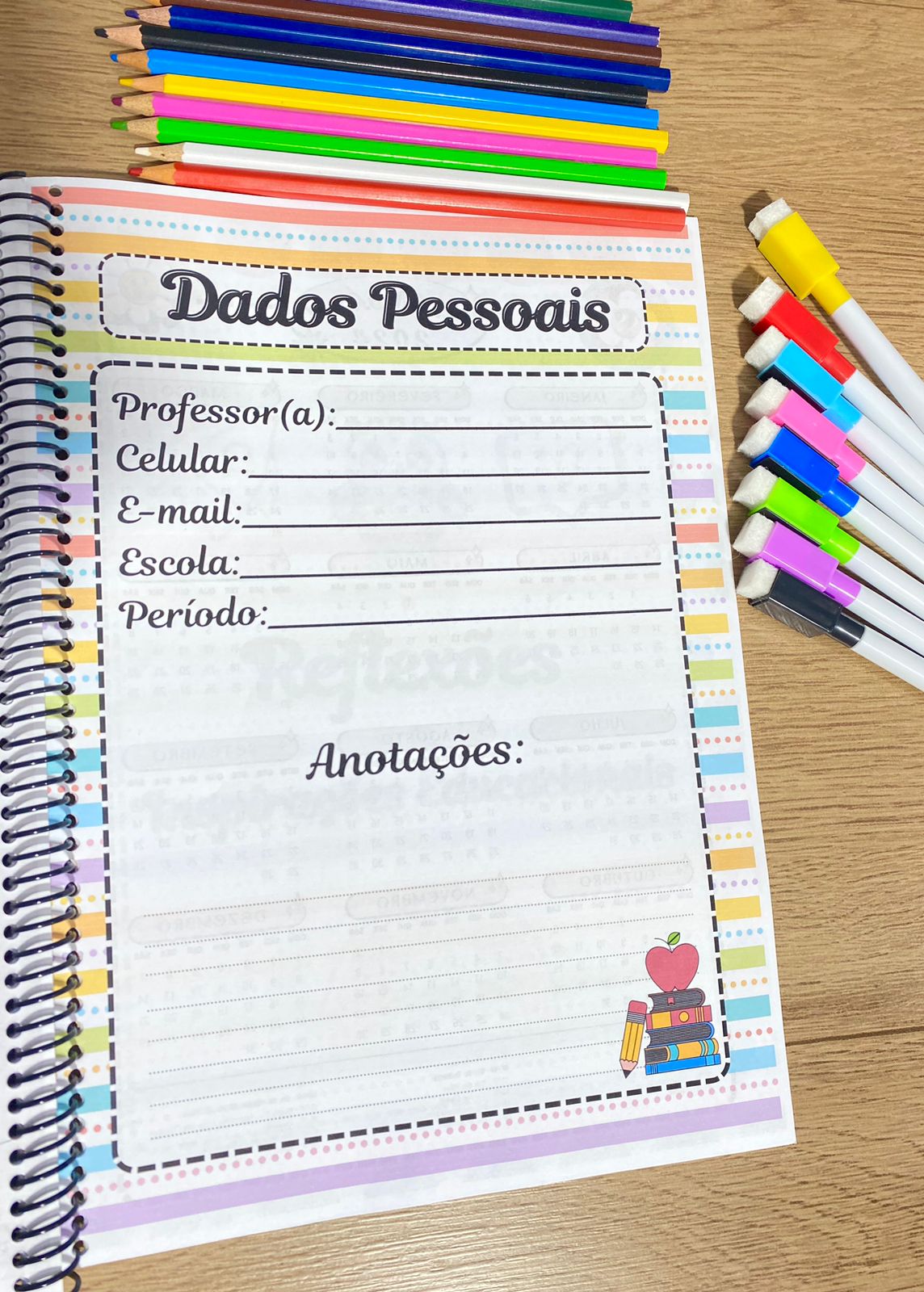 Caderno da Professora 2024 - 365 Dias+ Sondagem Diagnóstica 🍎📚