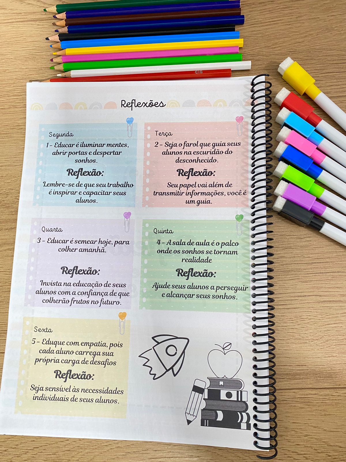 Caderno da Professora 2024 - 365 Dias+ Sondagem Diagnóstica 🍎📚