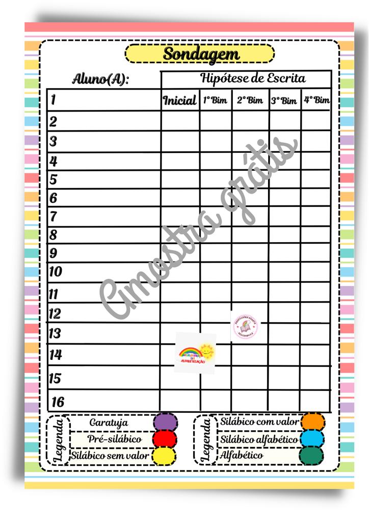 Caderno da Professora 2024 - 365 Dias+ Sondagem Diagnóstica 🍎📚