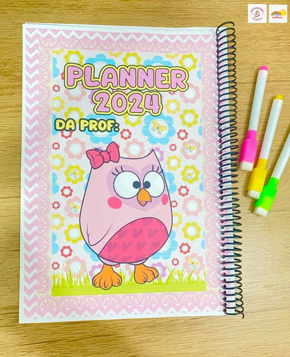 Planner Bubu e as Corujinhas 2024+Sondagem Diagnóstica 🍎📚