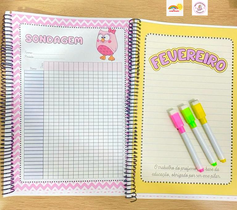 Planner Bubu e as Corujinhas 2024+Sondagem Diagnóstica 🍎📚