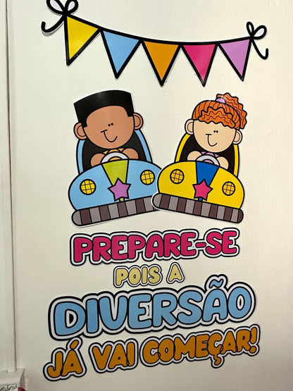 Painel Volta às Aulas Parque de Diversões