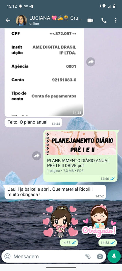 Planejamento diário Anual 2024- Maternal I e II