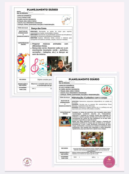 PLANEJAMENTO DIÁRIO BERÇÁRIO I e II- ANUAL 2024