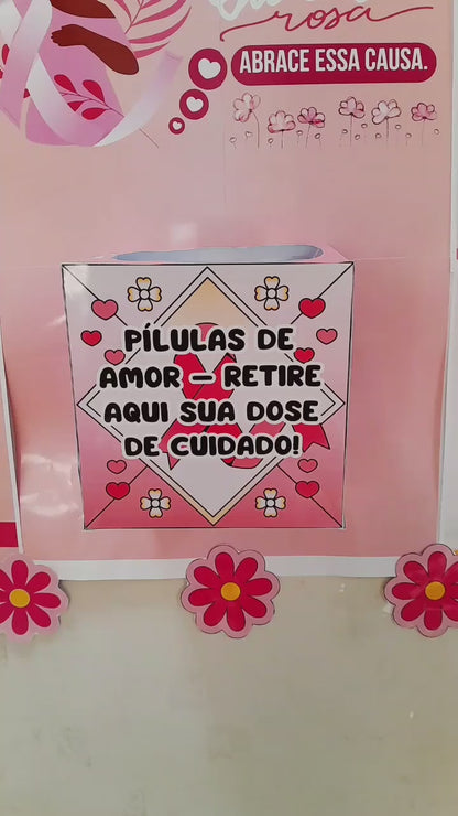 Painel Outubro Rosa - Caixa do Cuidado