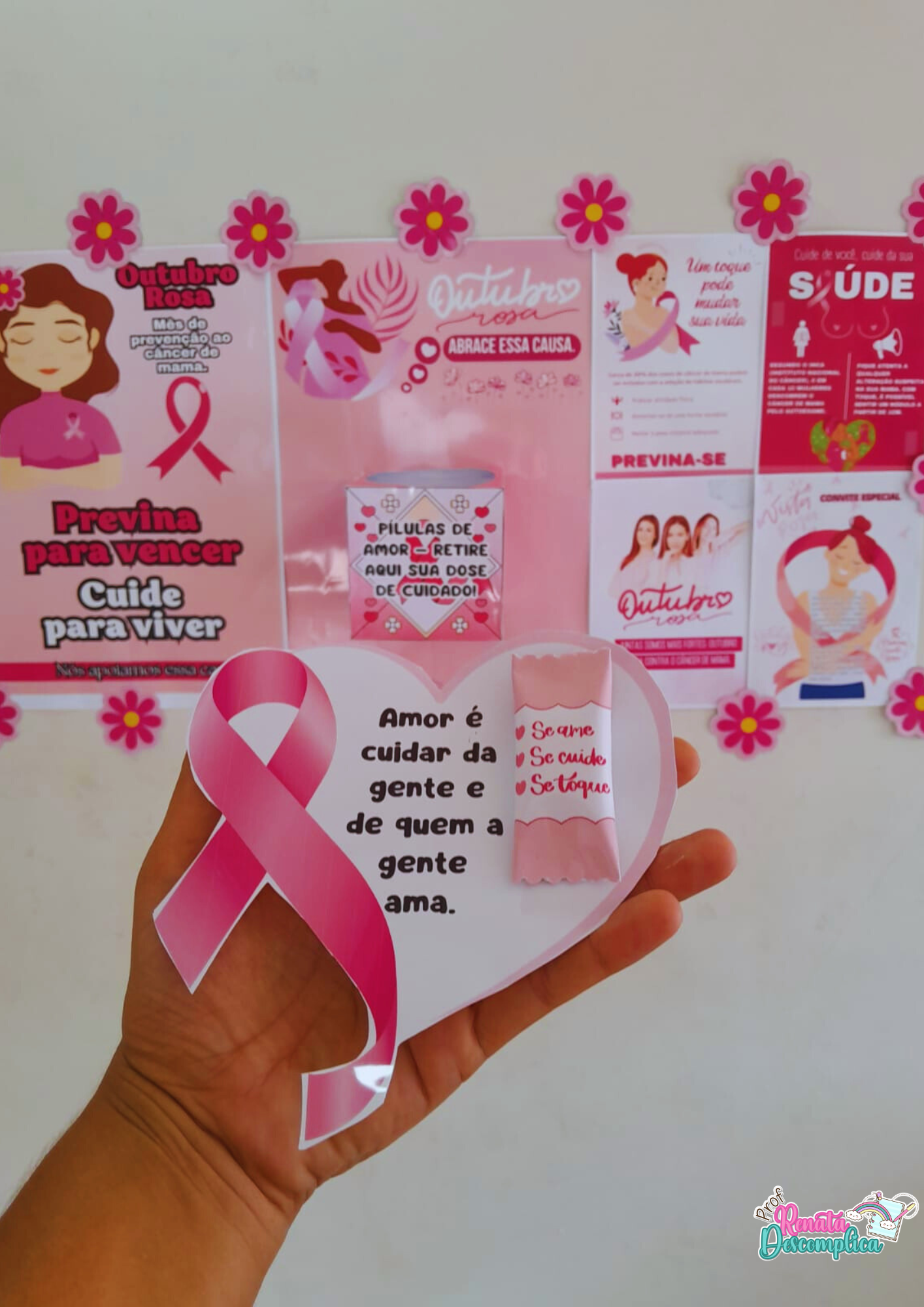 Painel Outubro Rosa - Caixa do Cuidado