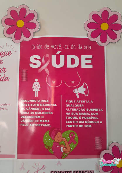 Painel Outubro Rosa - Caixa do Cuidado