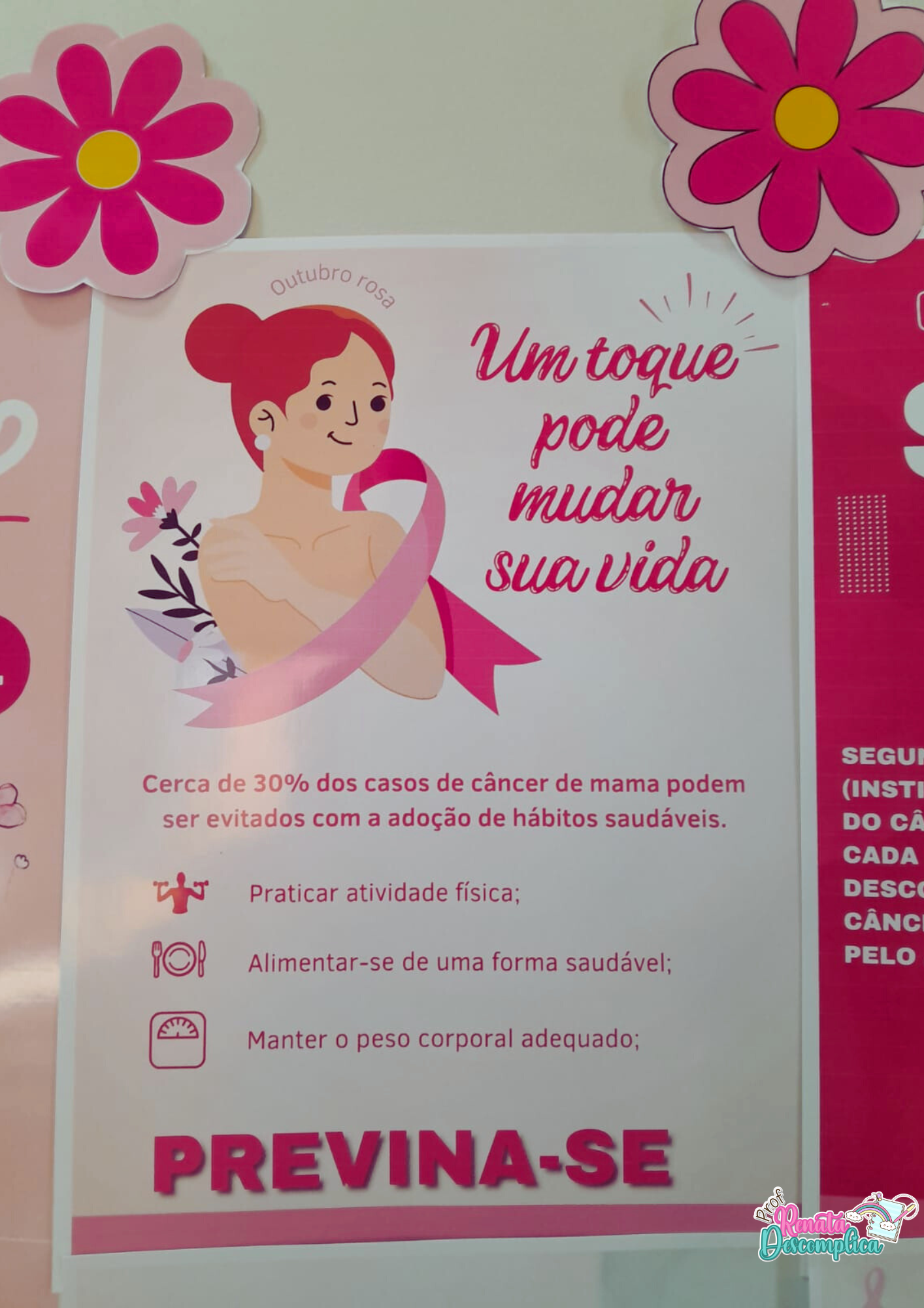 Painel Outubro Rosa - Caixa do Cuidado