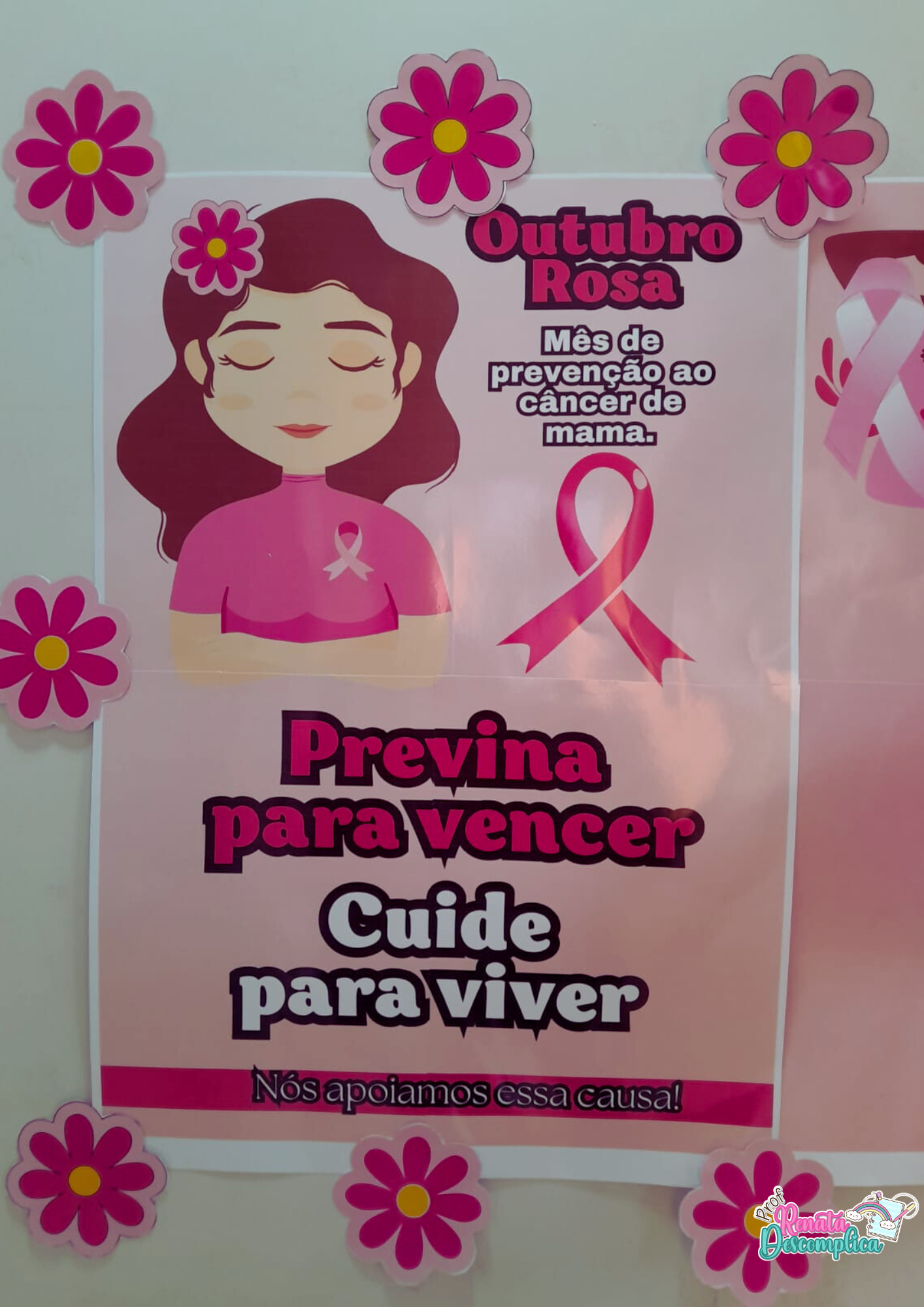 Painel Outubro Rosa - Caixa do Cuidado