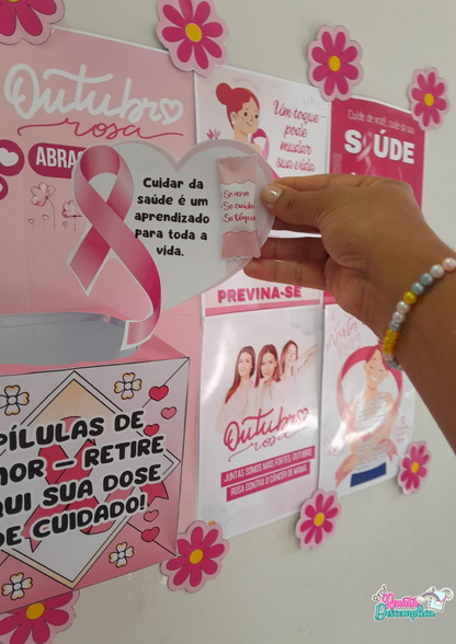 Painel Outubro Rosa - Caixa do Cuidado